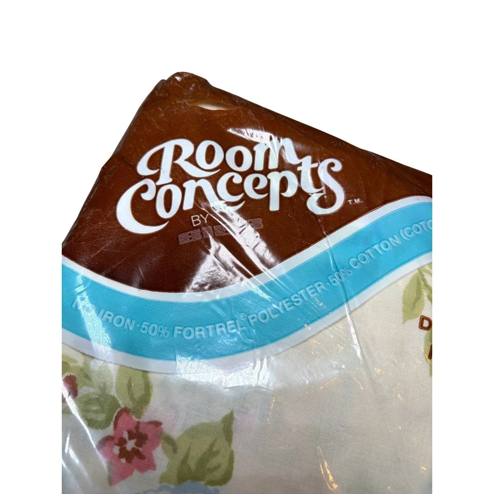 Vintage Room Concepts by BIBB Floral Double Fitted Sheet Sealed NOS Made USA